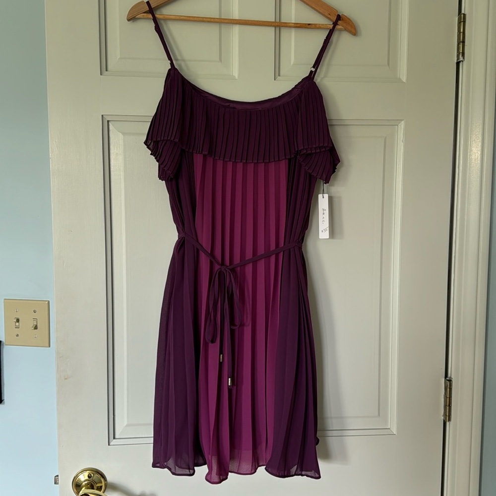Pleated purple dress